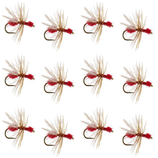 Red Fur Flying Ant Terrestrial Trout Dry Fly - 1 Dozen Flies Hook Size 14
