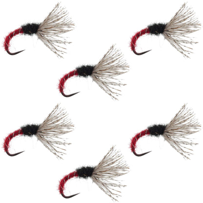Red Zebra Sakasa Kebari - 6 Tenkara Flies - Size 16