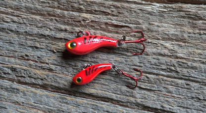 TUNGSTEN T-RIP RED TIGER GLOW MINI VIBE BAIT