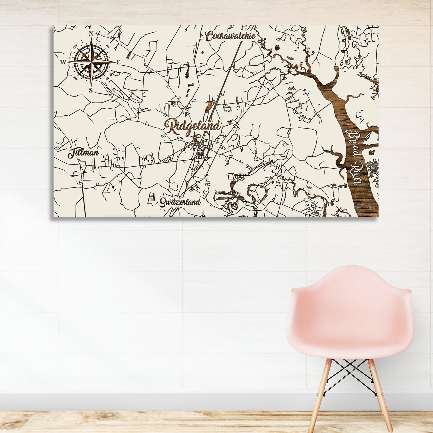Ridgeland, South Carolina Whimsical Map