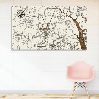 Ridgeland, South Carolina Whimsical Map
