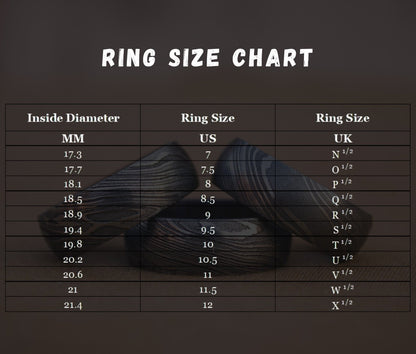 Timeless Bond Hand-Forged Damascus Steel Proposal Memory Ring by KBS Knives Store