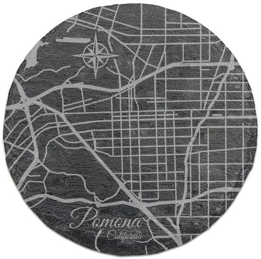Pomona, California Round Slate Coaster