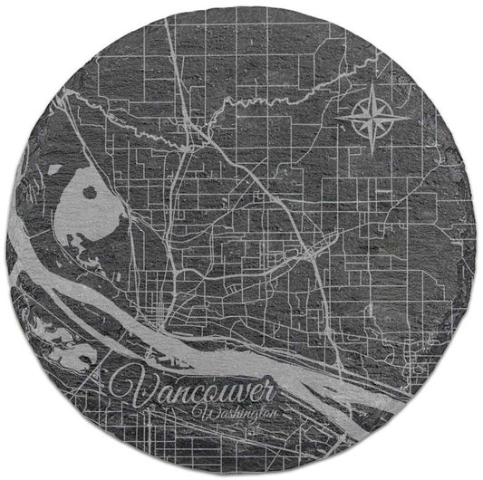Vancouver, WA Round Slate Coaster
