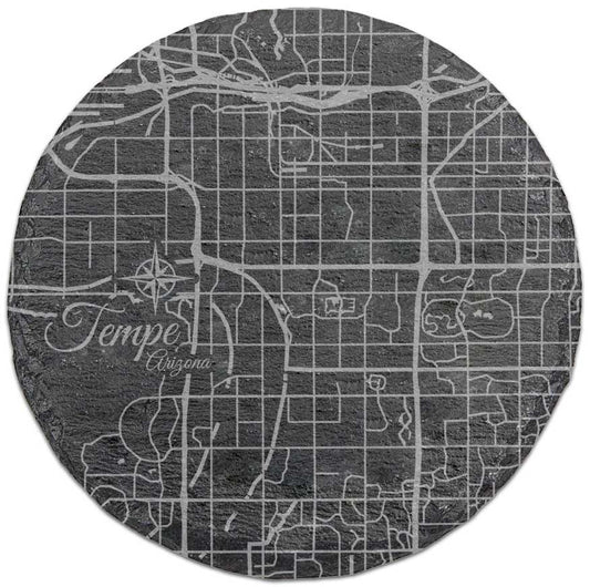Tempe, Arizona Round Slate Coaster
