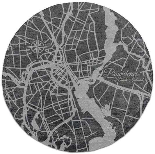 Providence, Rhode Island Round Slate Coaster
