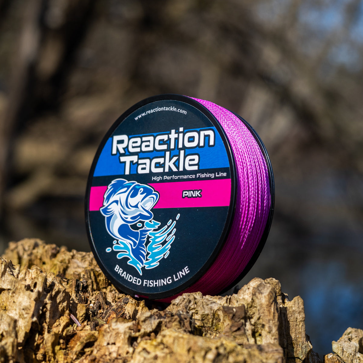 Reaction Tackle Braided Fishing Line - Pink