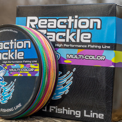 Reaction Tackle Braided Fishing Line - Multi-Color