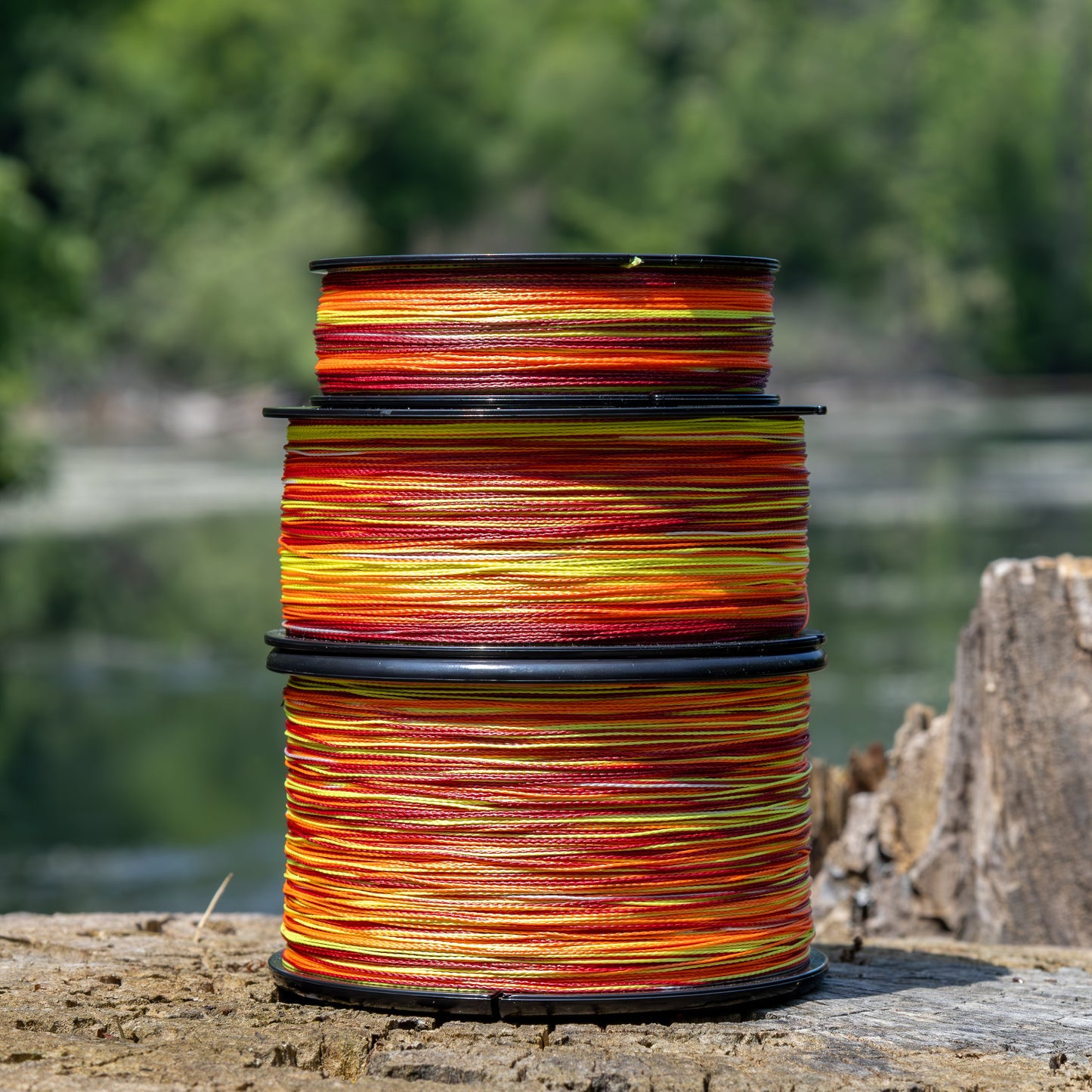 Reaction Tackle Braided Fishing Line - Fire Camo - NEW