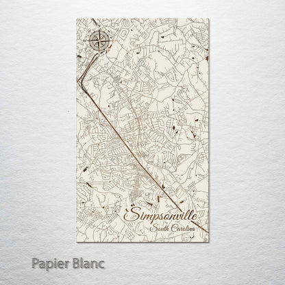 Simpsonville, South Carolina Street Map