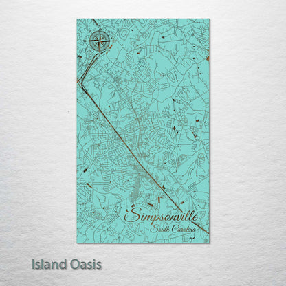 Simpsonville, South Carolina Street Map