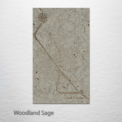 Simpsonville, South Carolina Street Map