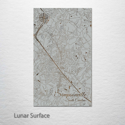 Simpsonville, South Carolina Street Map