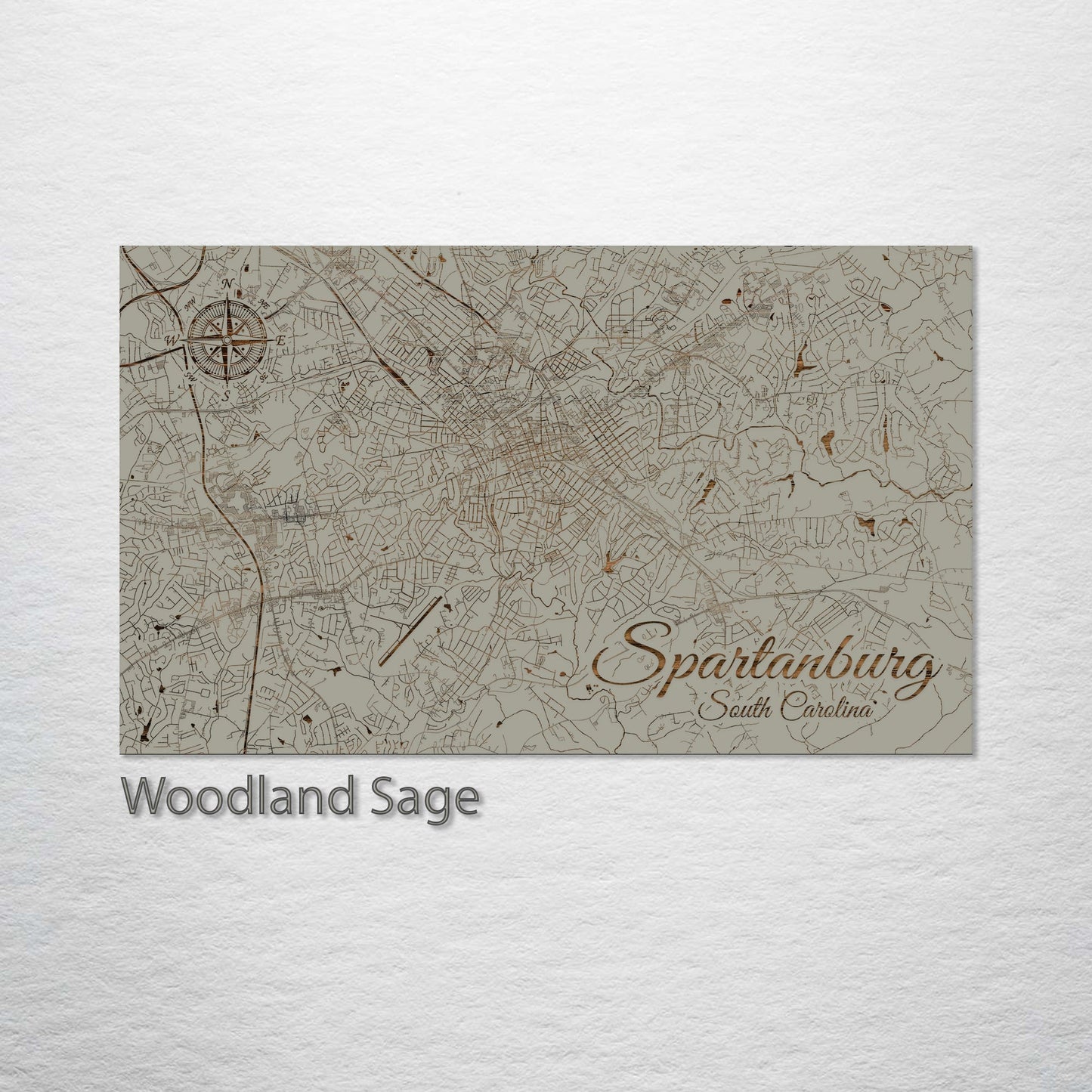 Spartanburg, South Carolina Street Map