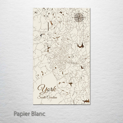 York, South Carolina Street Map