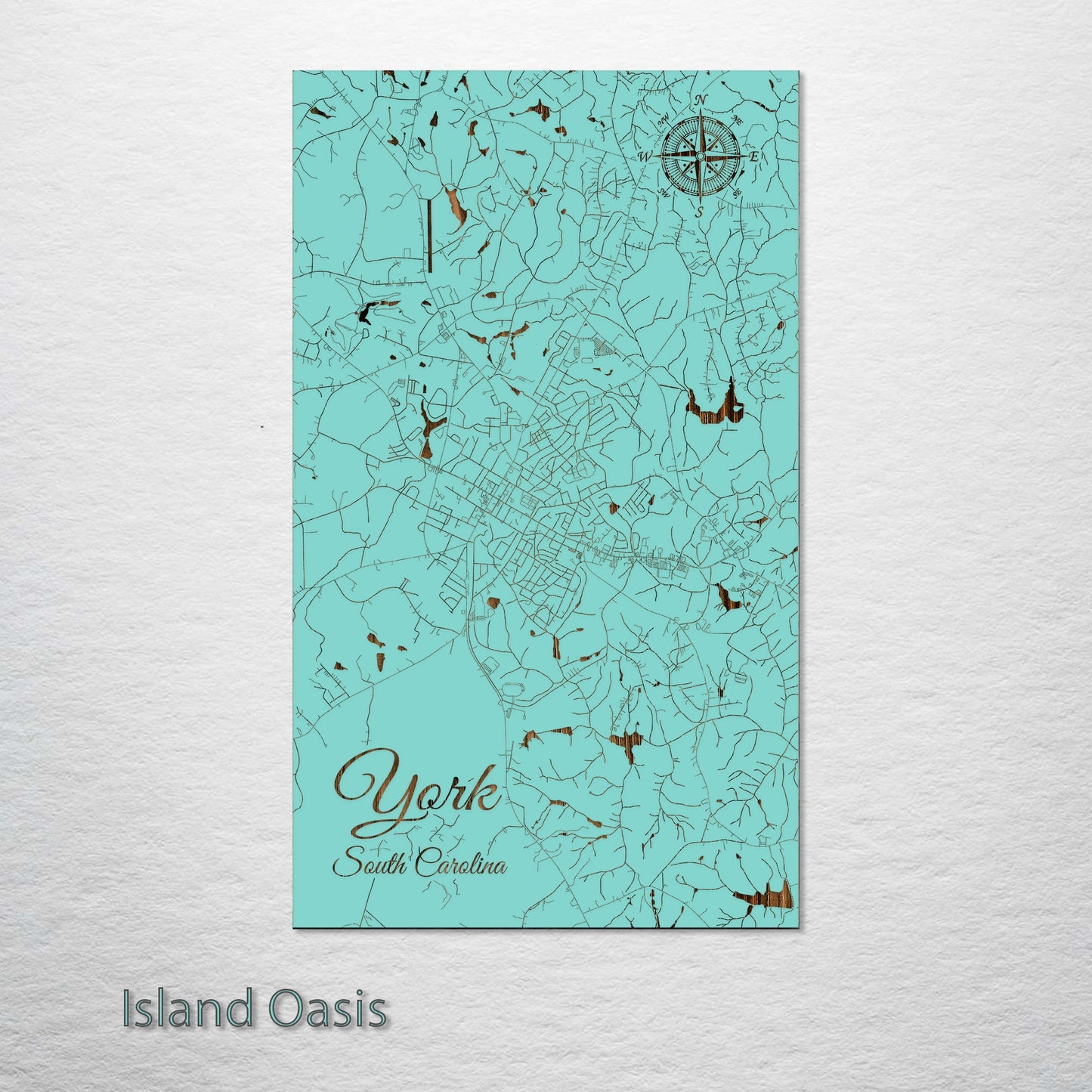 York, South Carolina Street Map