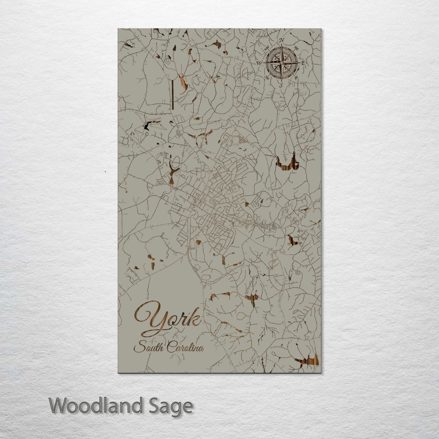 York, South Carolina Street Map