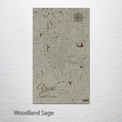 York, South Carolina Street Map