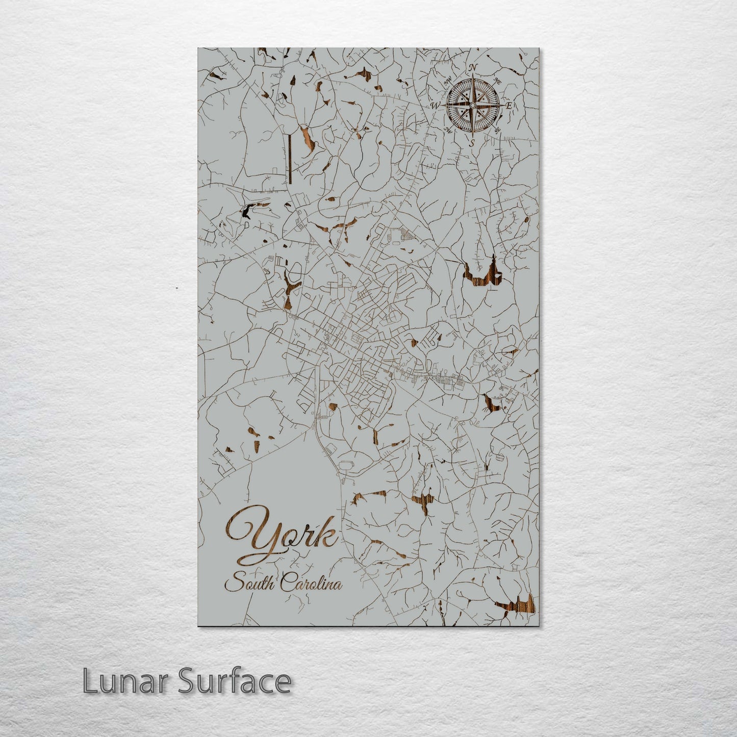 York, South Carolina Street Map