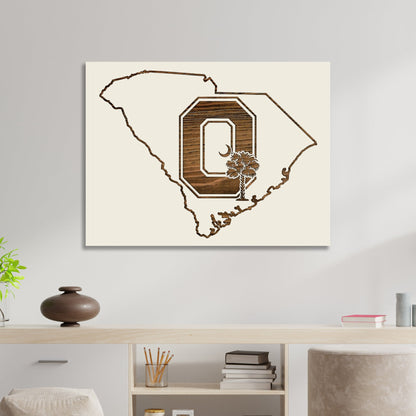 South Carolina "Block O" Abstract