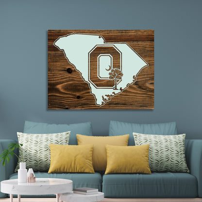 South Carolina "Block O" Abstract (inverted)