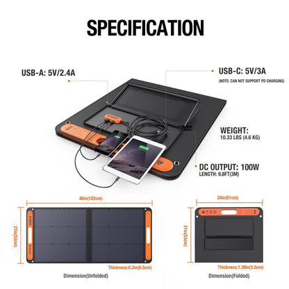 Jackery SolarSaga 100W Solar Panel