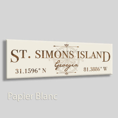 St Simons, Georgia Compass