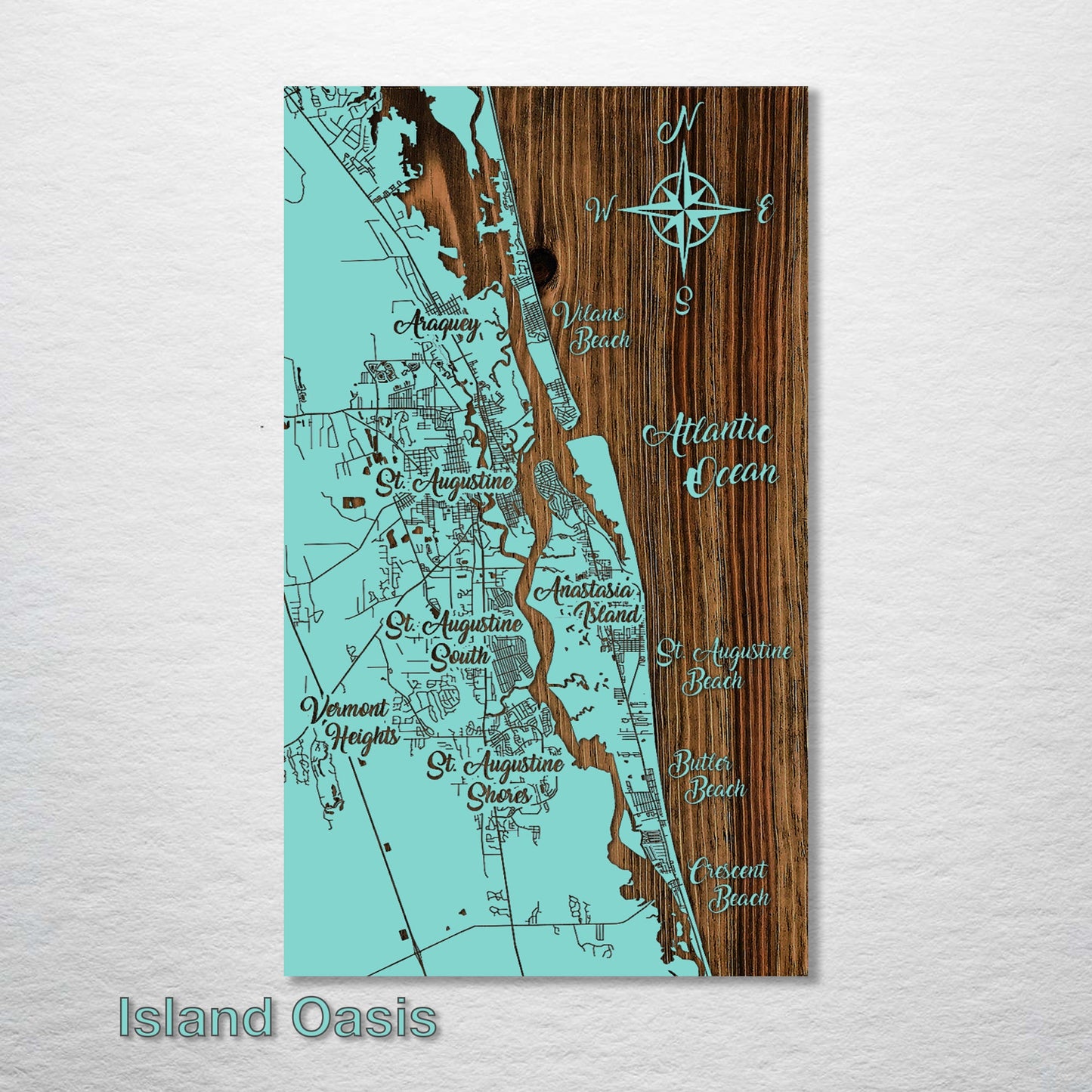 Saint Augustine, Florida Whimsical Map