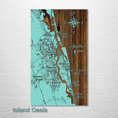 Saint Augustine, Florida Whimsical Map