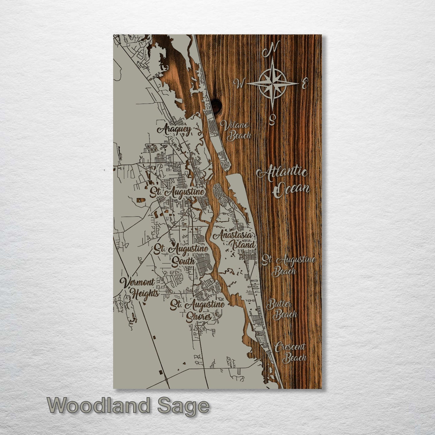 Saint Augustine, Florida Whimsical Map