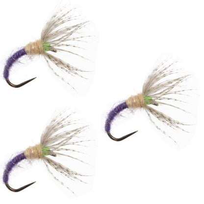 3 Pack Grave Digger Sakasa Kebari - Tenkara Flies - Size 14