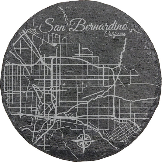 San Bernardino, California Round Slate Coaster