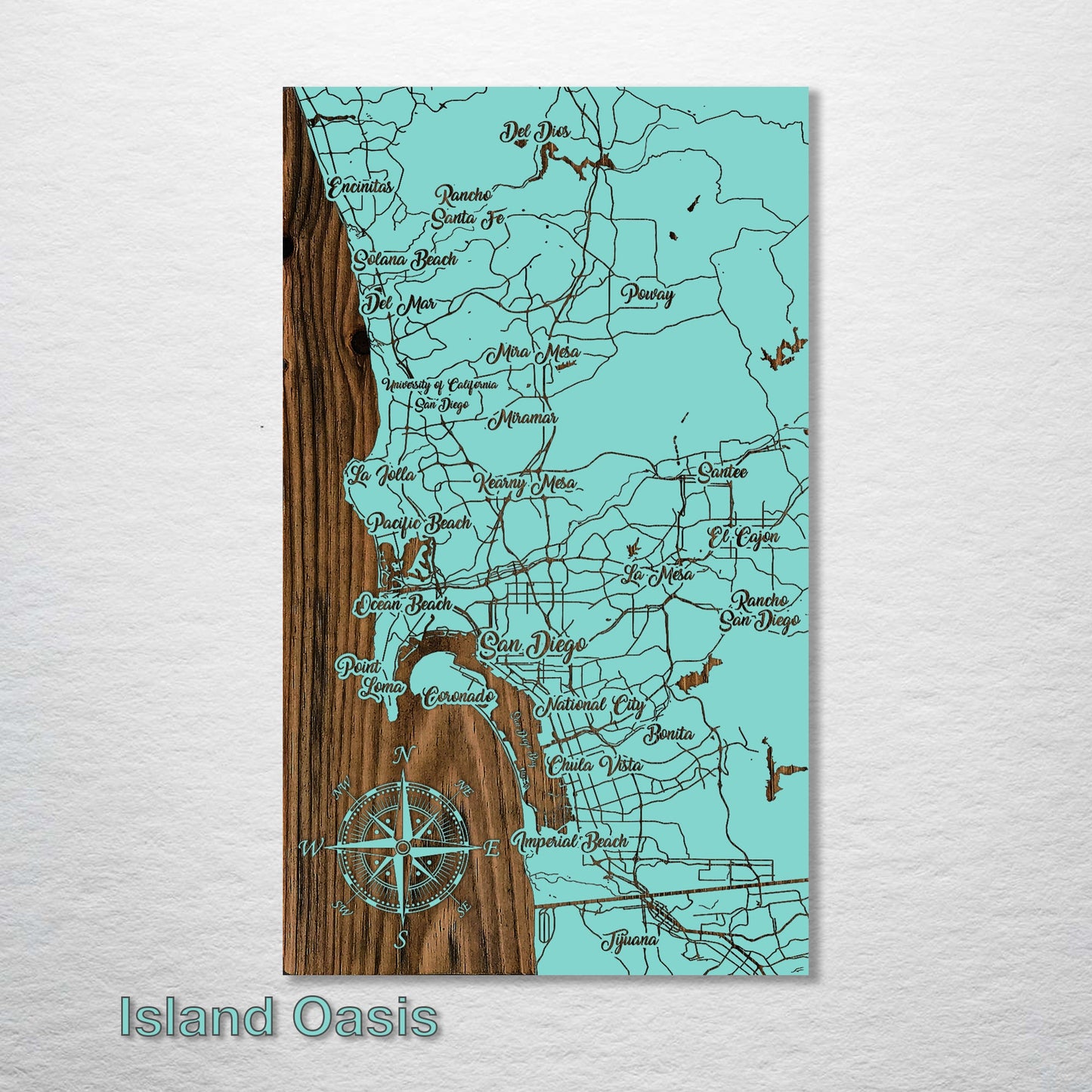 San Diego, California Whimsical Map