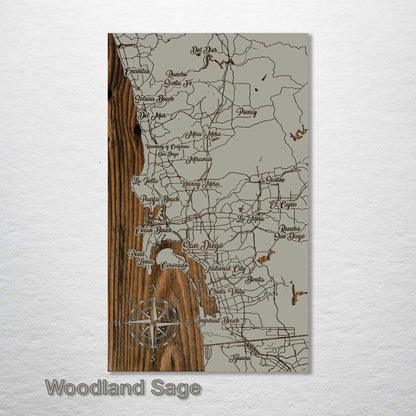 San Diego, California Whimsical Map