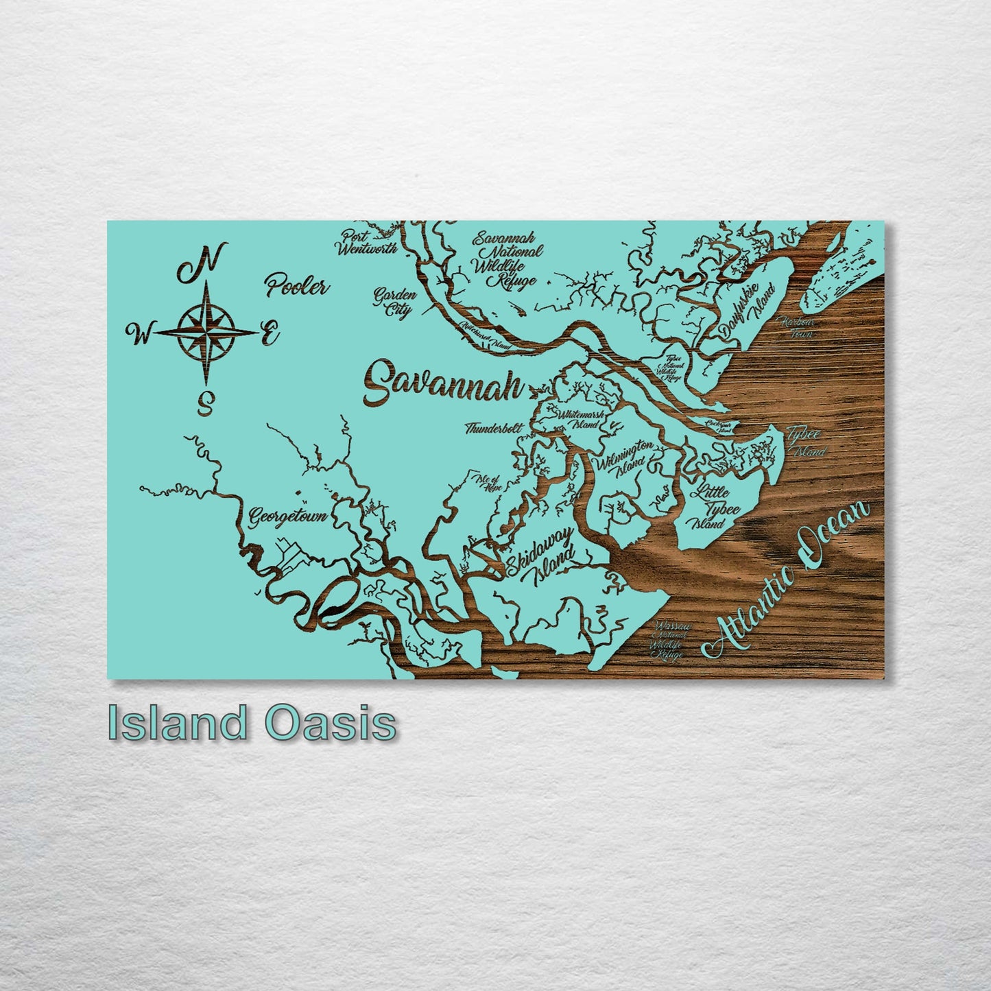 Savannah, Georgia Whimsical Map