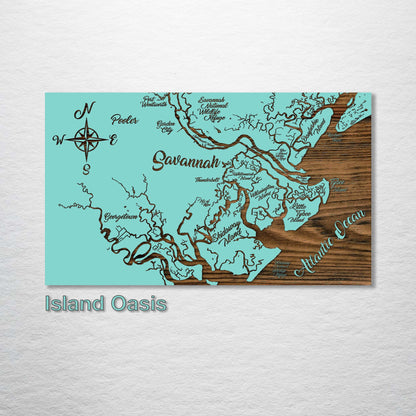 Savannah, Georgia Whimsical Map