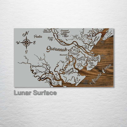 Savannah, Georgia Whimsical Map