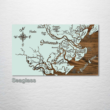 Savannah, Georgia Whimsical Map