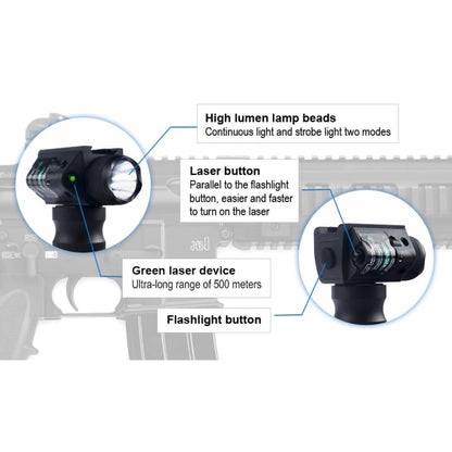 3-In-1 Tactical Foregrip with Flash Light & Laser