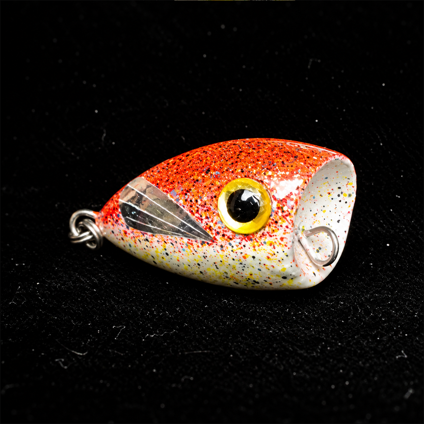 Boyan Creek Popper | 17mm Hand-Carved Balsa Micro Popper – 0.5g