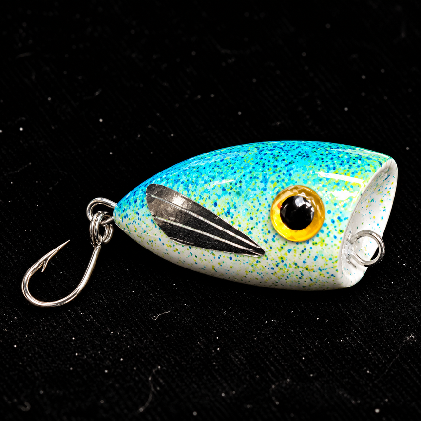 Boyan Creek Popper | 17mm Hand-Carved Balsa Micro Popper – 0.5g