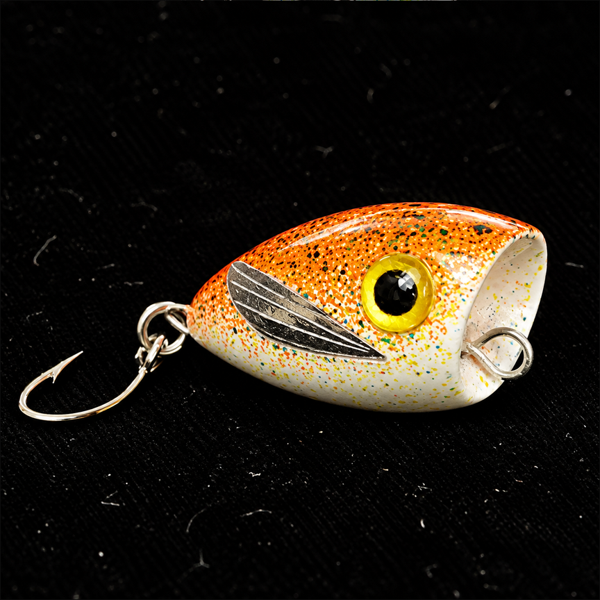 Boyan Creek Popper | 17mm Hand-Carved Balsa Micro Popper – 0.5g