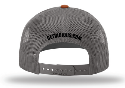 Shut Up & Fish Flag Patch - Gray/Charcoal/Orange