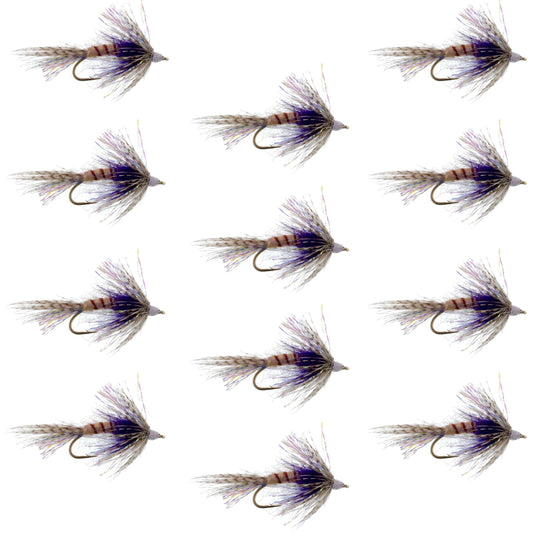 Purple Shakey Bealy Fall Soft Hackle Wet Fly - 1 Dozen Flies Hook Size 10