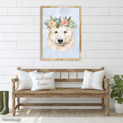 Polar Bear Flower Crown