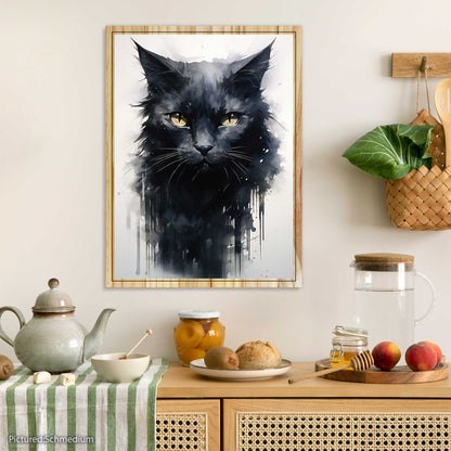 Painted Black Cat