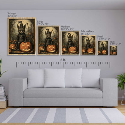 Vintage Cat and Pumpkin