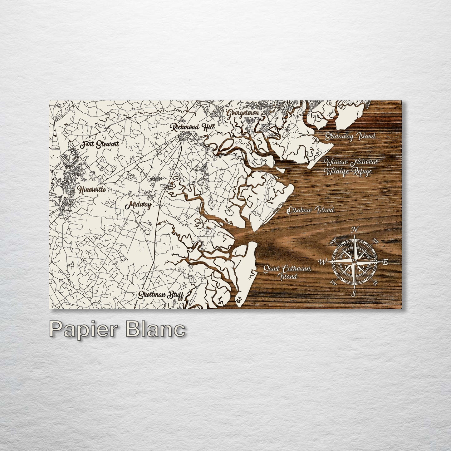 Skidaway to Saint Catherines Island, Georgia Whimsical Map