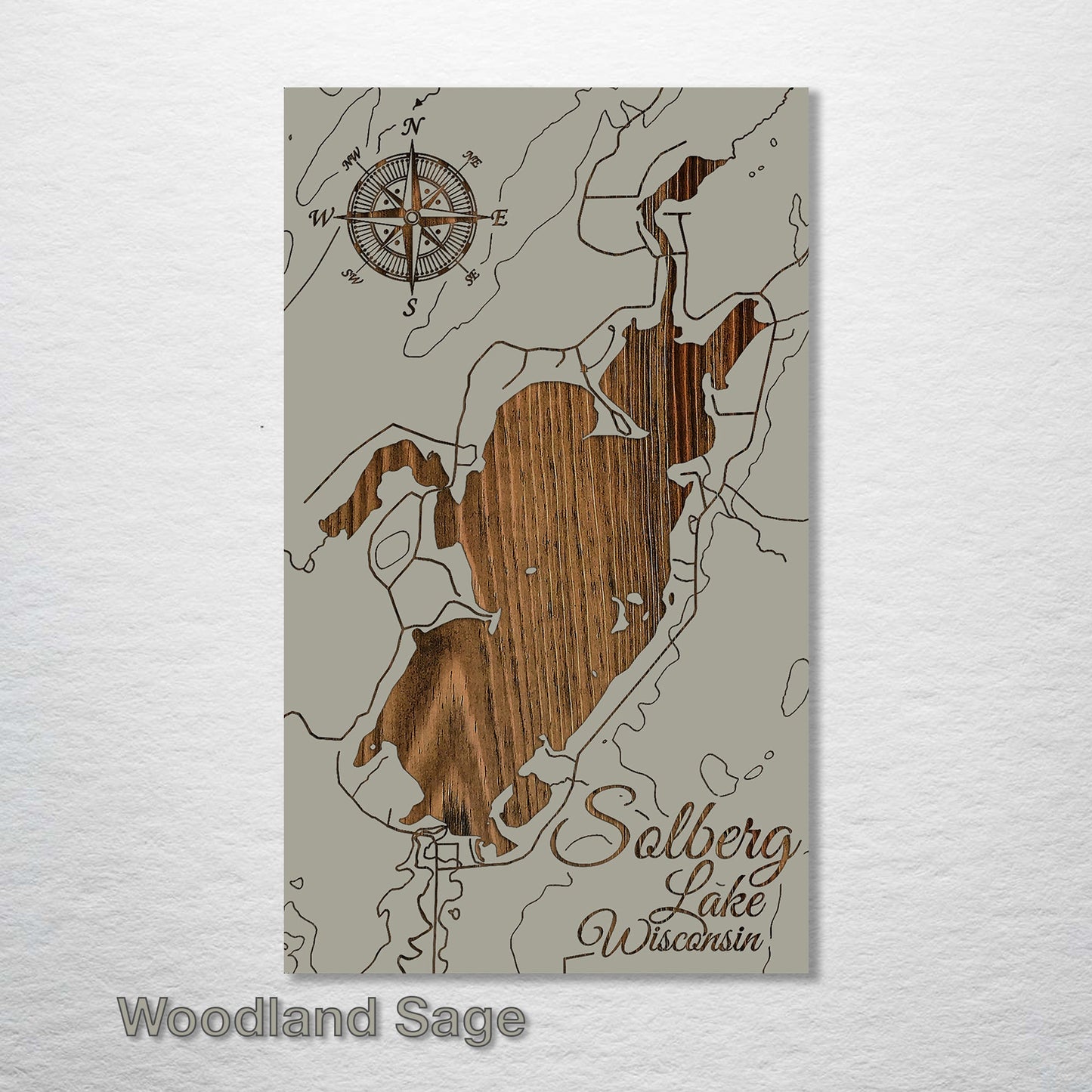 Solberg Lake, Wisconsin Map