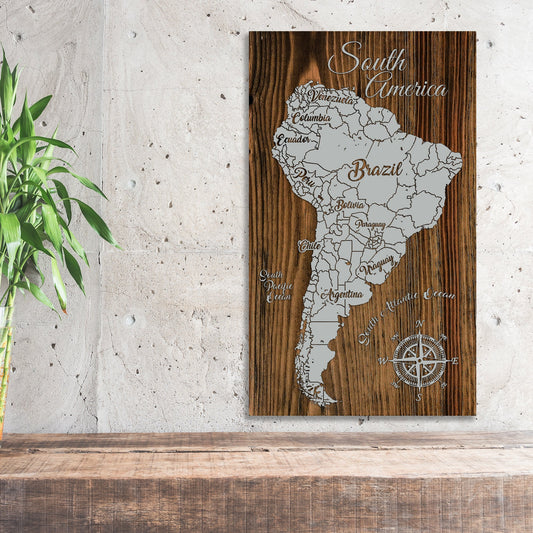 South America Whimsical Map
